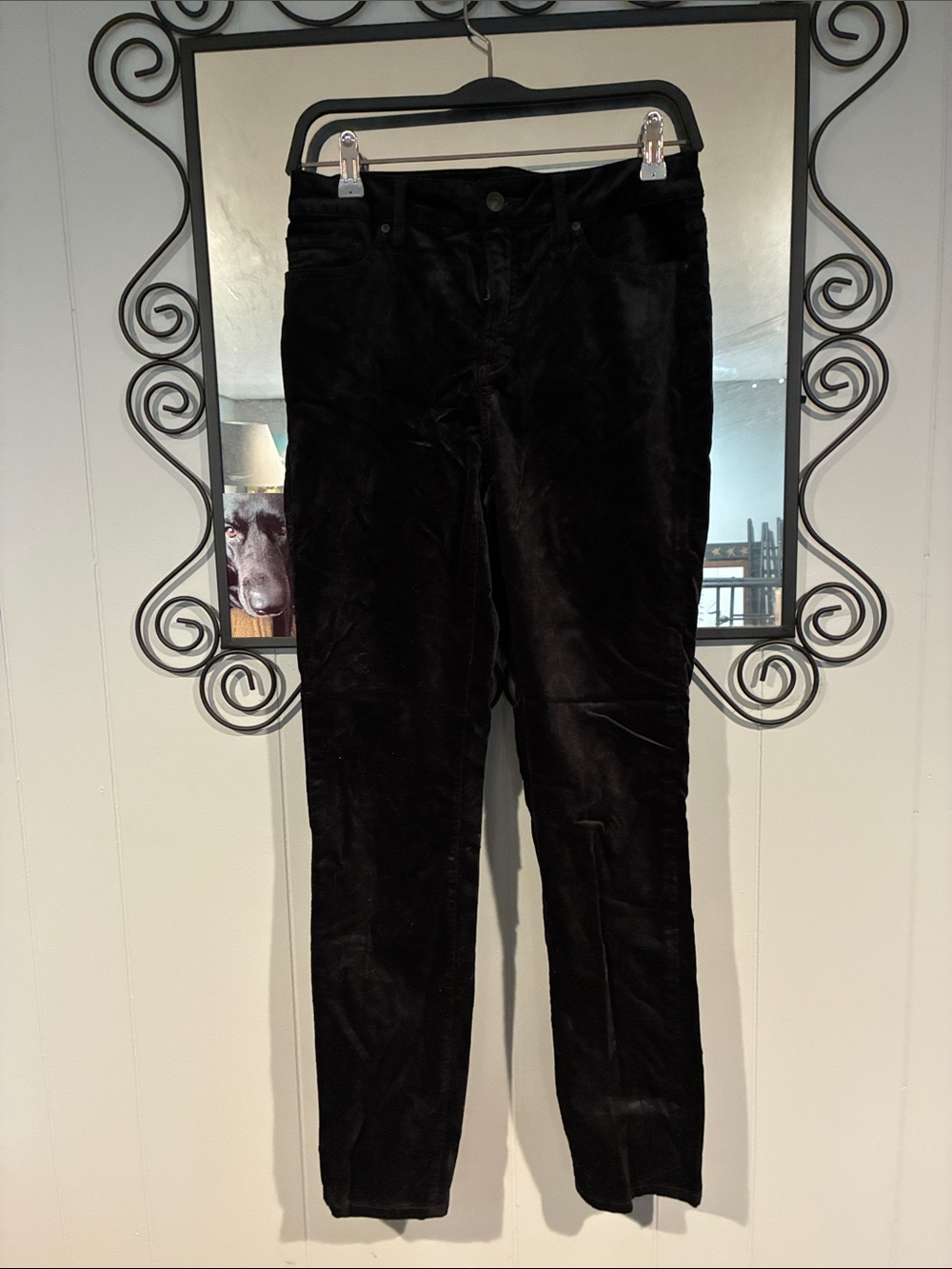 Chico's Black Velvet Skinny Pants